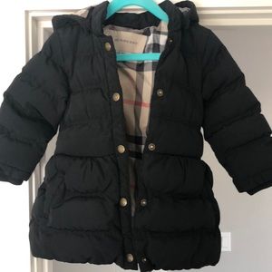 Burberry toddler puffer coat - 18 months